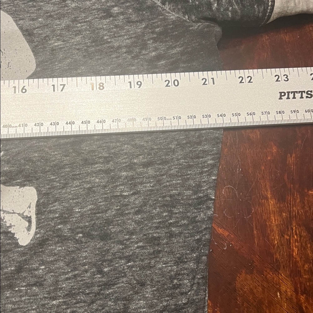Free People Black and Gray Graphic Long Sleeve Shirt - Picture 6 of 8